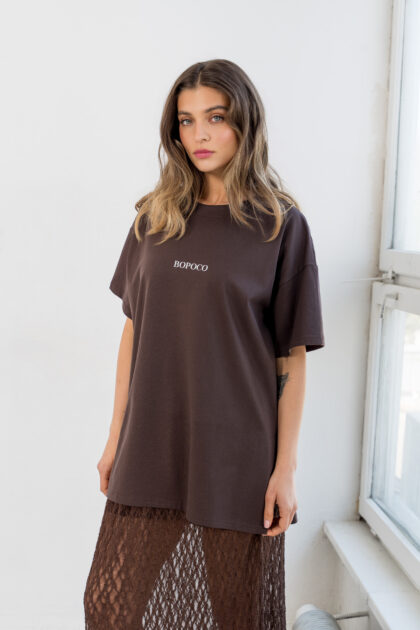 T-SHIRT BOPOCO BRĄZOWY