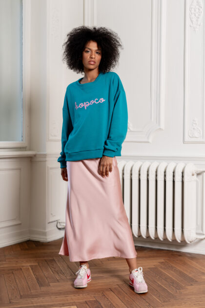 BLUZA BOPOCO PETROLOWA
